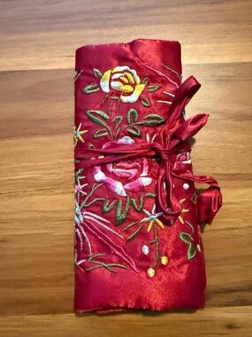 Embroidered Jewelry Bag